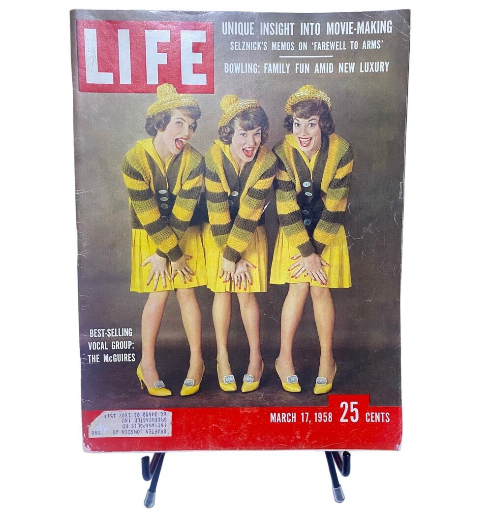 LIFE Magazine March 17 1958 McGuire Sisters Cover Vintage Original Issue